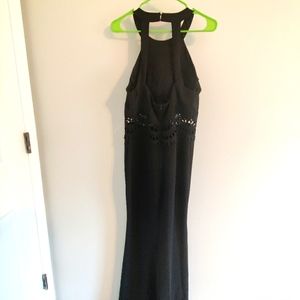 Maxi summer black formal dress